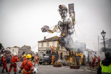 Man Engine coming to Blists Hill Victorian Town, near Ironbridge on Saturday 14th April