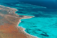 WA's Ningaloo Reef and Cape Range National Park as seen form the air