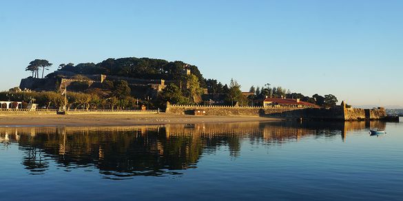 Monterreal Castle, a Parador hotel in Baiona on the Portuguese Coastal Camino route