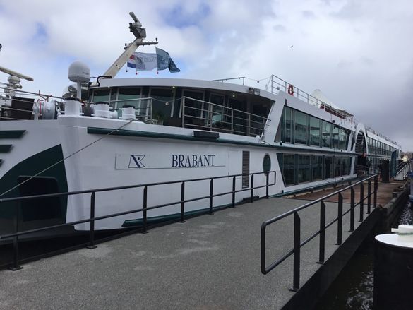 Fred. Olsen's new river ship 'Brabant' sets sail from Amsterdam on 5th April 2018, at the start of its inaugural cruise season.