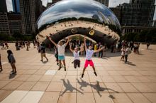 Chicago Cloud Gate Jump