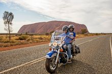 Feel the wind in your hair in the Red Centre with Uluru Motorcycle Tours.