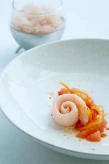 confit and iced grapefruit, vodka granite