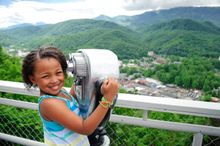 Overlook of Gatlinburg in Great Smoky Mountains