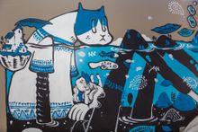 Mural by Bao Ho at TRYP Fortitude Valley Hotel, Brisbane