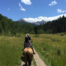 Scenic trail rides, Majestic Dude Ranch, Colorado