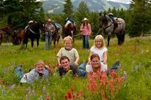 Family ride, Lone Mountain Ranch, Montana