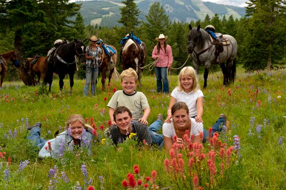 Family ride, Lone Mountain Ranch, Montana
