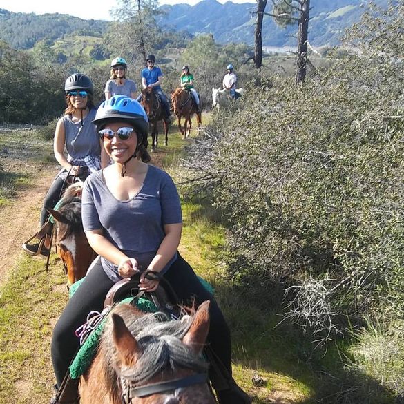 Horseback riding is offered at The Ranch at Lake Sonoma.