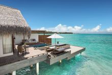 overwater villa pool area