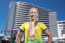 Australian Gold Medal Cyclist Kaarle McCulloch visits The Star Gold Coast