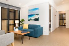 Open lounge spaces at Reflections Holiday Parks Seal Rocks