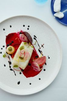 Pollock, beetroots and turnips