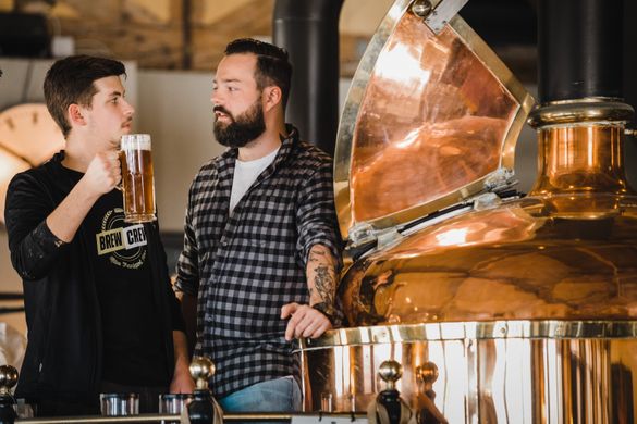 Taste My Swiss City: Dario Hitz in the brewery Altes Tramdepot in Bern.