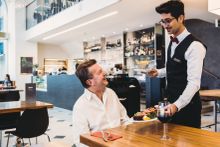 Taste My Swiss City: Luca Martinelli in the Gran Caffe Verbano in Locarno.