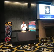 Cooking demonstration by Chef Sujet from Spice I Am restaurant at Amazing Thailand Roadshow in Sydney