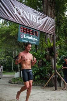 Defending Champion Matt Poole Crossing the Finish Line
