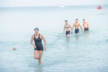 Participants making their way towards the final sprint of the race