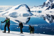 Snowshoeing in Antarctica