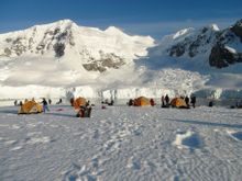 Camping in Antarctica