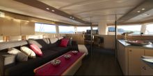 Internal living area on a Dream Yacht Charters catamaran