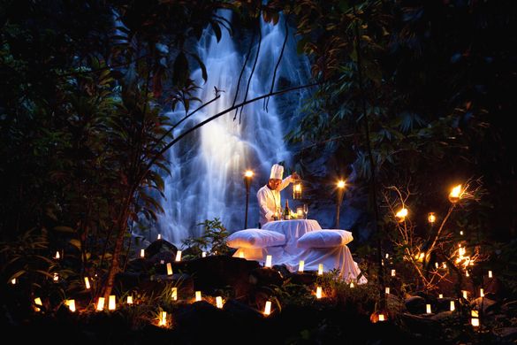 private candlelit jungle waterfall dinner private candlelit jungle waterfall dinner