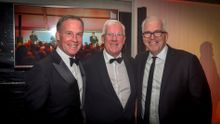 Tasmanian Premier Will Hodgman, Hotel Developer and Owner Errol Stewart and Mantra Group's Executive Director of Operations Mark Hodge