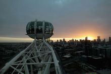 The Melbourne Star on Wednesday morning ahead of the Emirates Melbourne Cup Tour event. Photo Credit: Getty Images