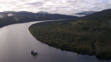 Spirit of the Wild cruising on the Gordon River on Tasmania's west coast