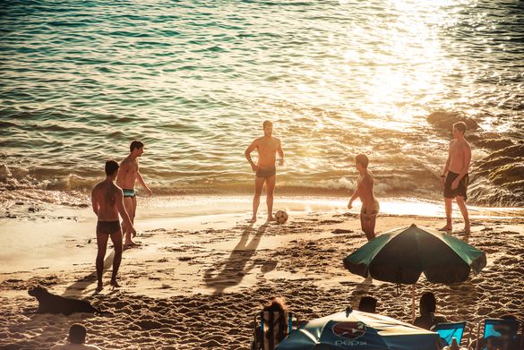Football on the beach