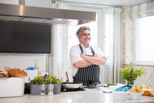 Chef Ben Tunnicliffe at the helm in one of Cornish Gems’ luxury self-catering properties in Cornwall.  