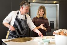 Culinary collaboration - Nadia Macer-Wright, co-managing director, Cornish Gems with Chef Ben Tunnicliffe. 