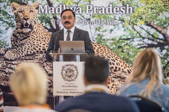 Image 2: Mr Yuvraj Padole, Deputy Director of Madhya Pradesh Tourism, provided attendees at Madhya Pradesh Tourism’s three roadshow events with an informative presentation on why the destination should be on every travel list.