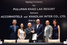 (From left) Mr. Michael Choo - Director of Khaolak Inter Co., Ltd., Ms. Kamontip Phunratanamala - Director of Khaolak Inter Co., Ltd., Mr. Chan Chanyapoolsin - Director of Khaolak Inter Co., Ltd., Mr. Patrick Basset - Chief Operating Officer Upper Southea