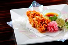 SAKURA EBI KAKIAGE  PONZU DASHI
