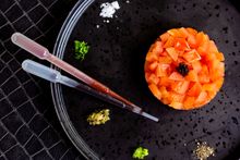 Bloody Mary Tartare & Balsamic Pearls