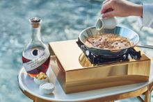 Flambéed crêpes with Calvados
