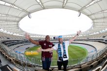 Petero Civoniceva & Nathan Hindmarsh at Perth's Optus Stadium