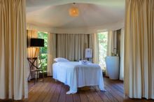One of two private rooms available at La Tente by Spa Village