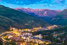 Twilight in Vail Valley during the summer