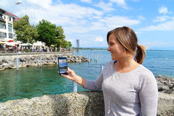 Der smarte Reiseguide für unterwegs – die neue Echt Bodensee Website in der mobilen Ansicht.