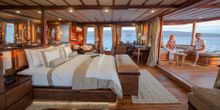 Nine vast luxurious air-conditioned luxury suites are on-board