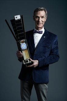 Bill Nye Holding LightSail