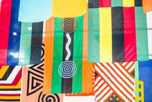 Archie  Moore,   United  Neytions (detail), 2018 ,  i nstallation  for  T1   Interna tional  Terminal,  Sydney   Airport,   MCA  &  Sydney  Airport   Commission ,  2018 , photograph : Anna Kucera