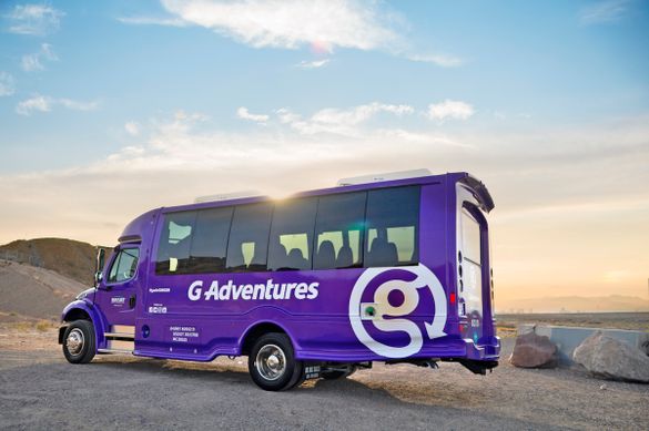 One of G Adventures' new adventure vehicles for North American touring