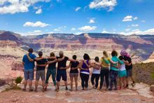 G Adventures U.S. team building at the Grand Canyon in Arizona