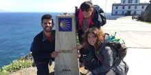 Pilgrims at Cape Fisterra, Camino de Santiago, Galicia