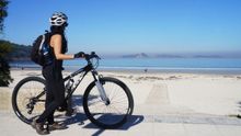 Cycling the Portuguese Coastal Camino, near Vigo, Galicia