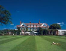 The iconic croquet lawn at Chewton Glen