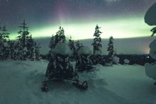 E-snowmobiling in Rovaniemi
